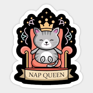 Nap Queen Cat Sticker